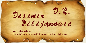 Desimir Milijanović vizit kartica